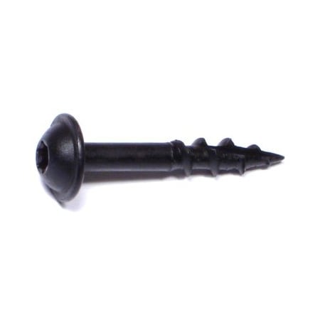 Saberdrive Wood Screw, #7, 1 in, Black Phosphate Steel Flange Round Head Torx Drive, 213 PK 50320
